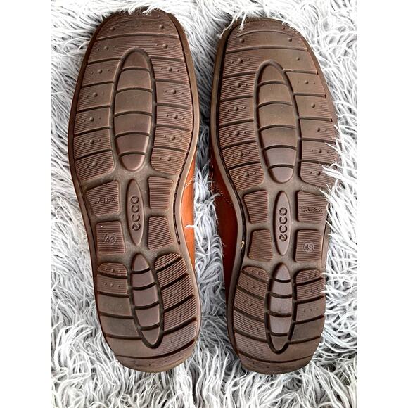 ECCO Tan Leather Driving Moccasin Loafers Slip On Shoes Brown Mens 43 US 10 - Picture 7 of 11